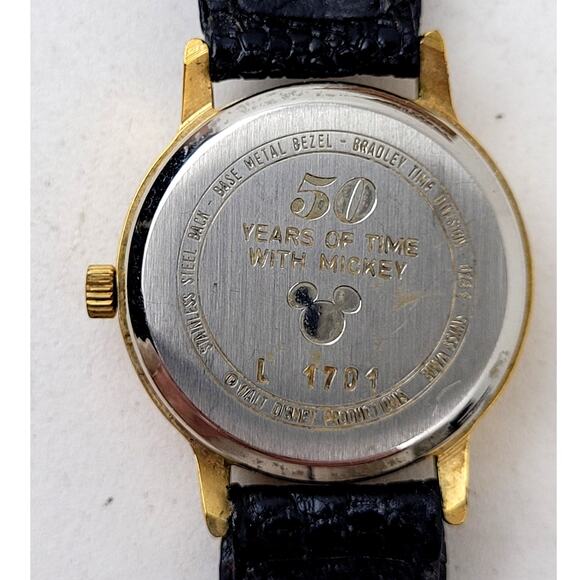 Rare Mickey Mouse Bradley Watch 1970s 50 Years of Time Swiss Made - Picture 4 of 8